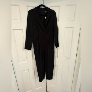 Express Black Pinstripe Jumpsuit